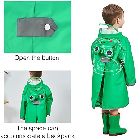 Dynamic 3D Cartoon Raincoat for Girls Waterproof and Comfortable