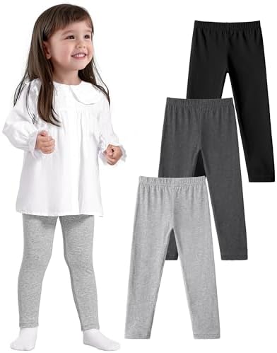 3-Piece Cotton Leggings for Baby Boys and Girls 18M-5T