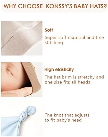Konssy 6-Piece Newborn Hats Set
