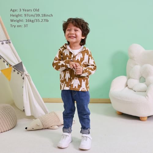 Minicoco Baby Toddler 100 Cotton Fall Spring Hoodie Perfect for Cooling Seasons