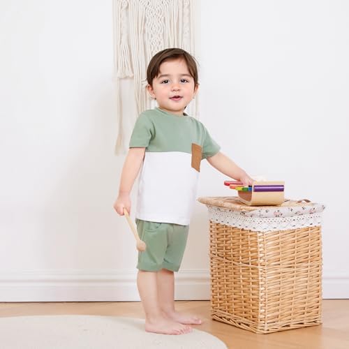 LIOMENGZI Toddler Boy Summer T-Shirt Shorts Set