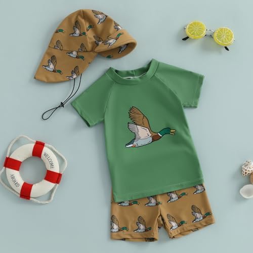 Sprifallbaby Toddler Boy Rash Guard Swimwear Set