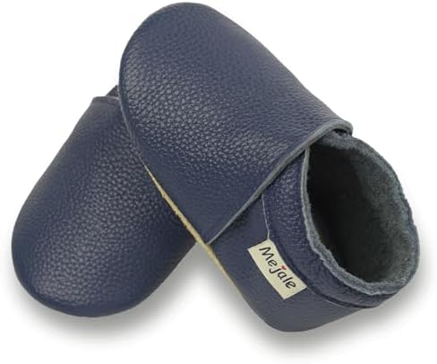 Mejale Baby Infant Toddler Shoes Slip-On Soft Sole Leather Moccasins