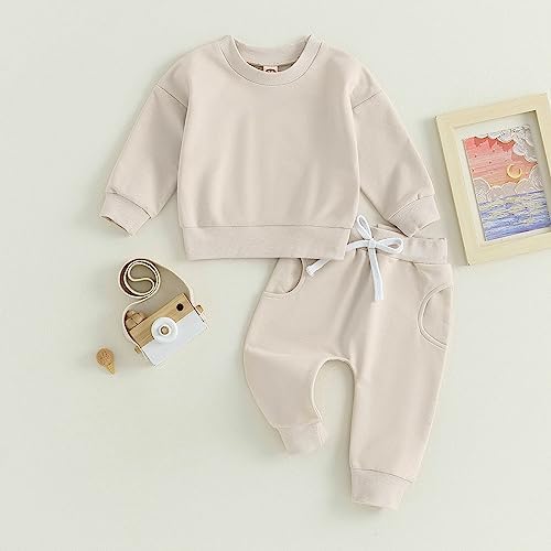 Tiaham Unisex Baby Clothes 2 Piece Sweatshirt Pant Set