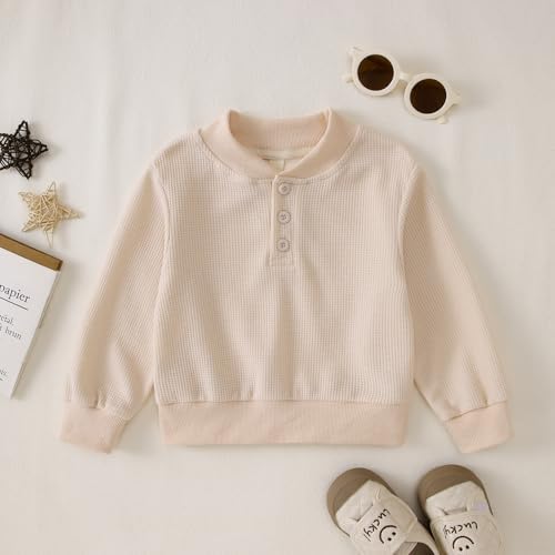 BOUTIKOME Waffle Sweatshirt Toddler Boys