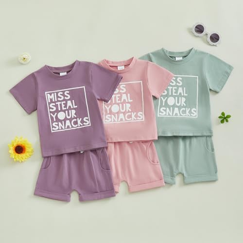 LIOMENGZI Toddler Girl Summer Outfit 2-Piece Set