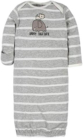 Gerber 4-Pack Cuddle Comfort Baby Gown Easy changing Fun designs