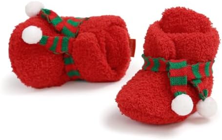Stylish Cartoon Fleece Slippers Cozy Winter Booties for Babies