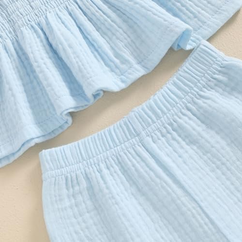 Perfect for Toddler Girls Summer 2-Piece CropTop Pants Set