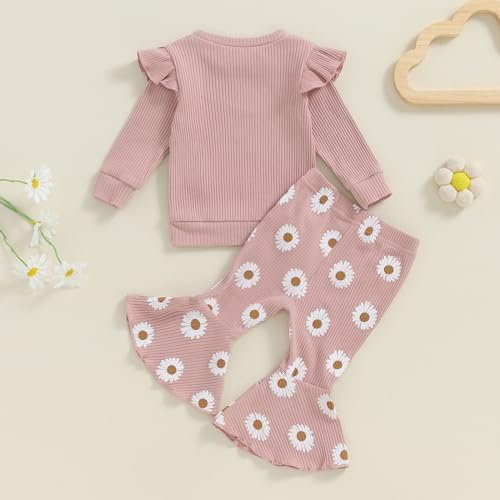 Brvxia Flared Pants Set for Baby Girls Fall Outfits and Gifts