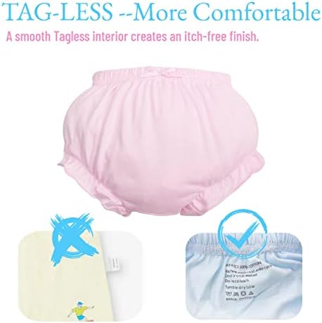 7-Pack Soft Cotton Baby Bloomers for Toddler Girls with Cute Patterns