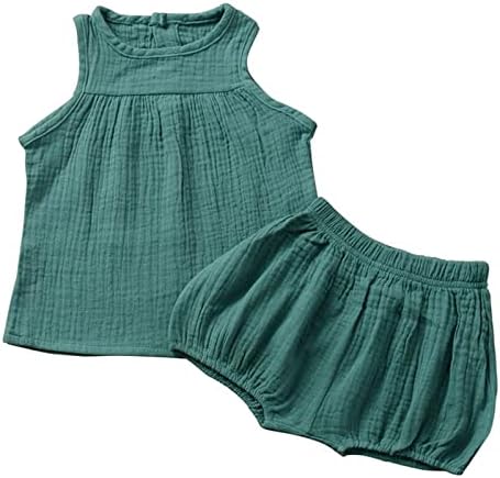 Adorable Solid Tank Romper Set for Baby