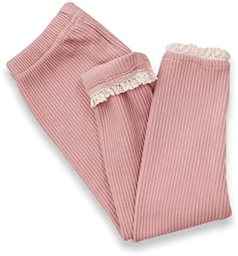 Cute Footless Ruffle Lace Trim Leggings for Toddler Girls