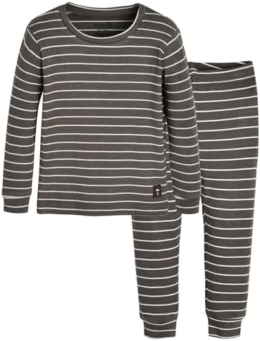 Moimoln 12M-8Y Ribbed Stripe Pajama Set