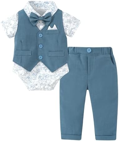 YALLET Baby Boy Suits 4Pcs Set