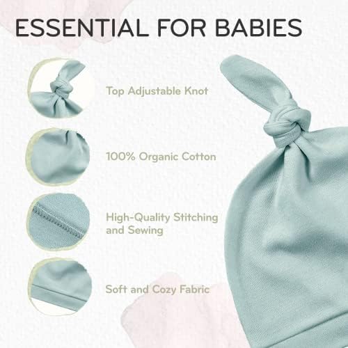 KiddyCare Organic Cotton Newborn Baby Hospital Hat for Boys and Girls
