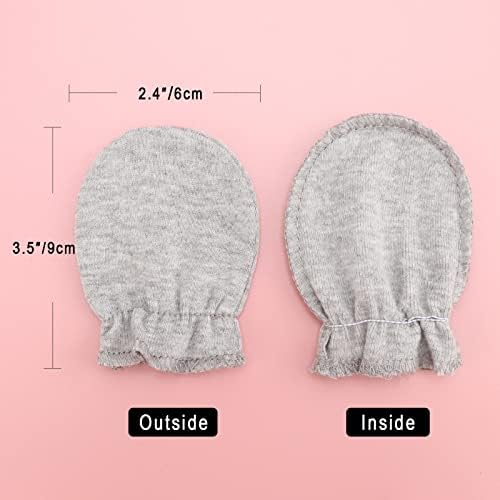 DRESHOW Newborn Baby Mittens 0-6 Months 8 Pair Set