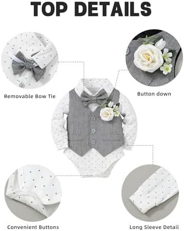 CocoRARA Baby Boy Tuxedo weaken Outfit Set