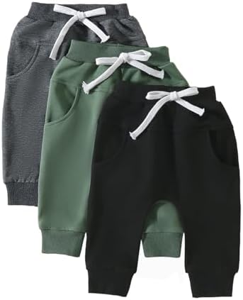 Baby Boy Girl 3-Pack Jogger Pants
