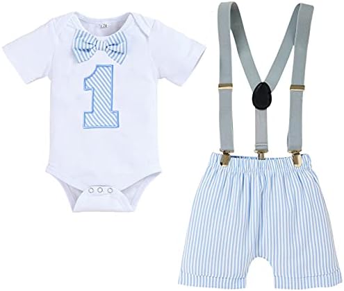 Wild One DISP-011 First Birthday romper set for infant boys
