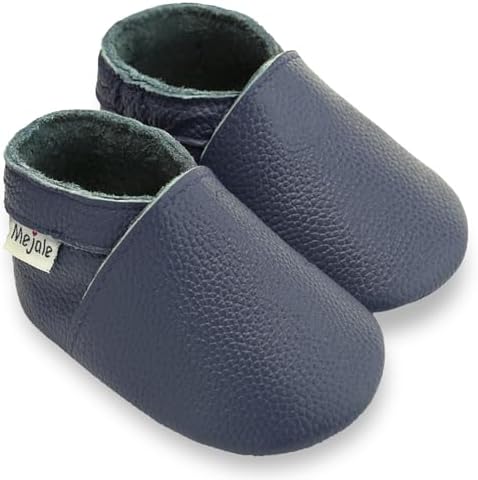 Mejale Baby Infant Toddler Shoes Slip-On Soft Sole Leather Moccasins