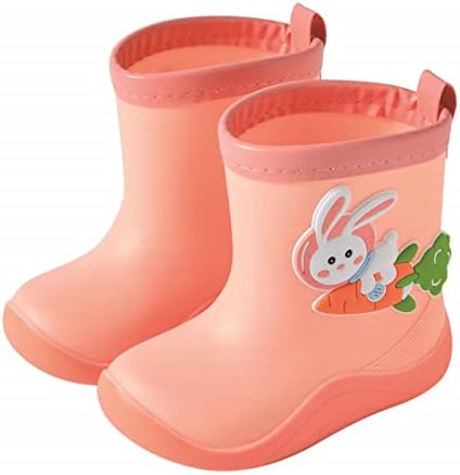 Cute Rabbit Cartoon Character Rain Shoes Boys Girls Water Shoes Sturdy Water-Resistant