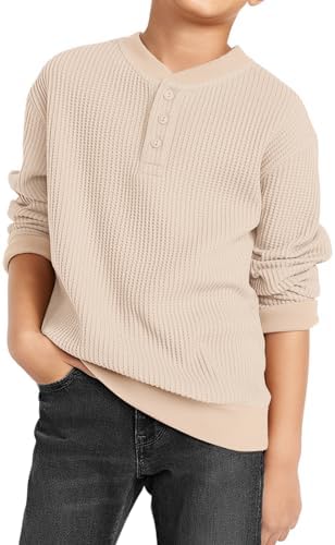 BOUTIKOME Waffle Sweatshirt Toddler Boys