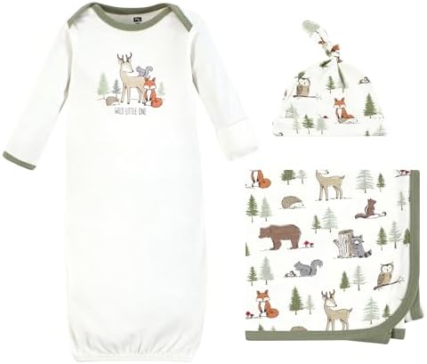 Hudson Baby Toddler Gown Swap Set - Cozy Design Easy Changing 0-6 Months