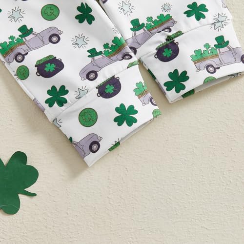 St Patricks Day Baby Boy Newborn ROMPER PANTS HAT 3-Pack Set