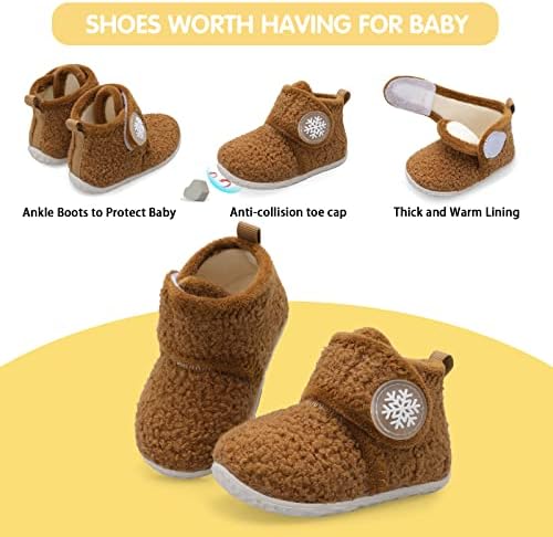 Babies Warm Soft and Durable Infants Shoes with Built-in Sun Protection
