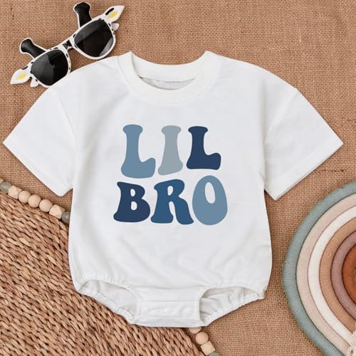 Perfect 2-Piece Baby Boy Romper Set Adorable Little Bro Outfit