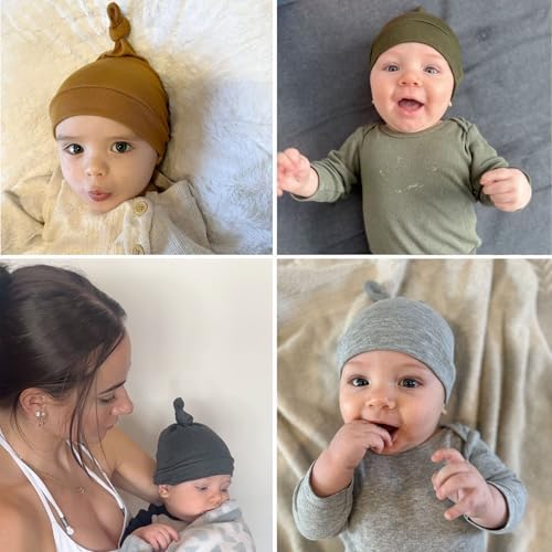 Adjustable Baby Beanie Hats - 8 Pack