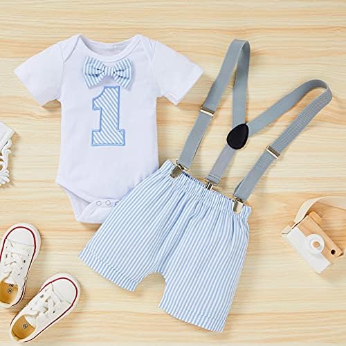 Wild One DISP-011 First Birthday romper set for infant boys