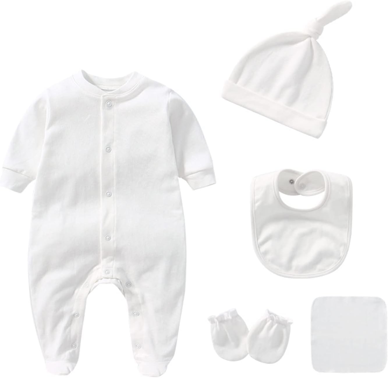 IADOER 100 Cotton Baby Layette Set for Newborn Boys Girls