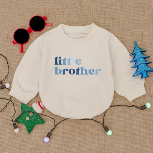 Perfect 2-Piece Baby Boy Romper Set Adorable Little Bro Outfit