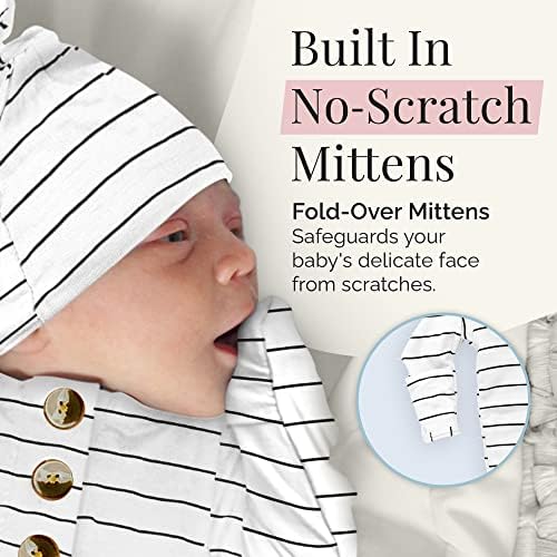 Perfect Gender-Neutral Newborn Gown Hat Set