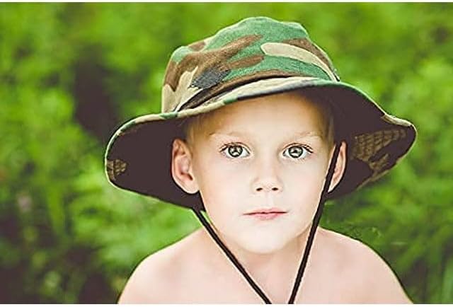 OvoY Toddler Sun Hat Bucket Boys Camouflage Fishman Cap Packable