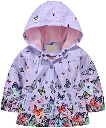 Cute Toddler Rain Jacket with Cartoon Print