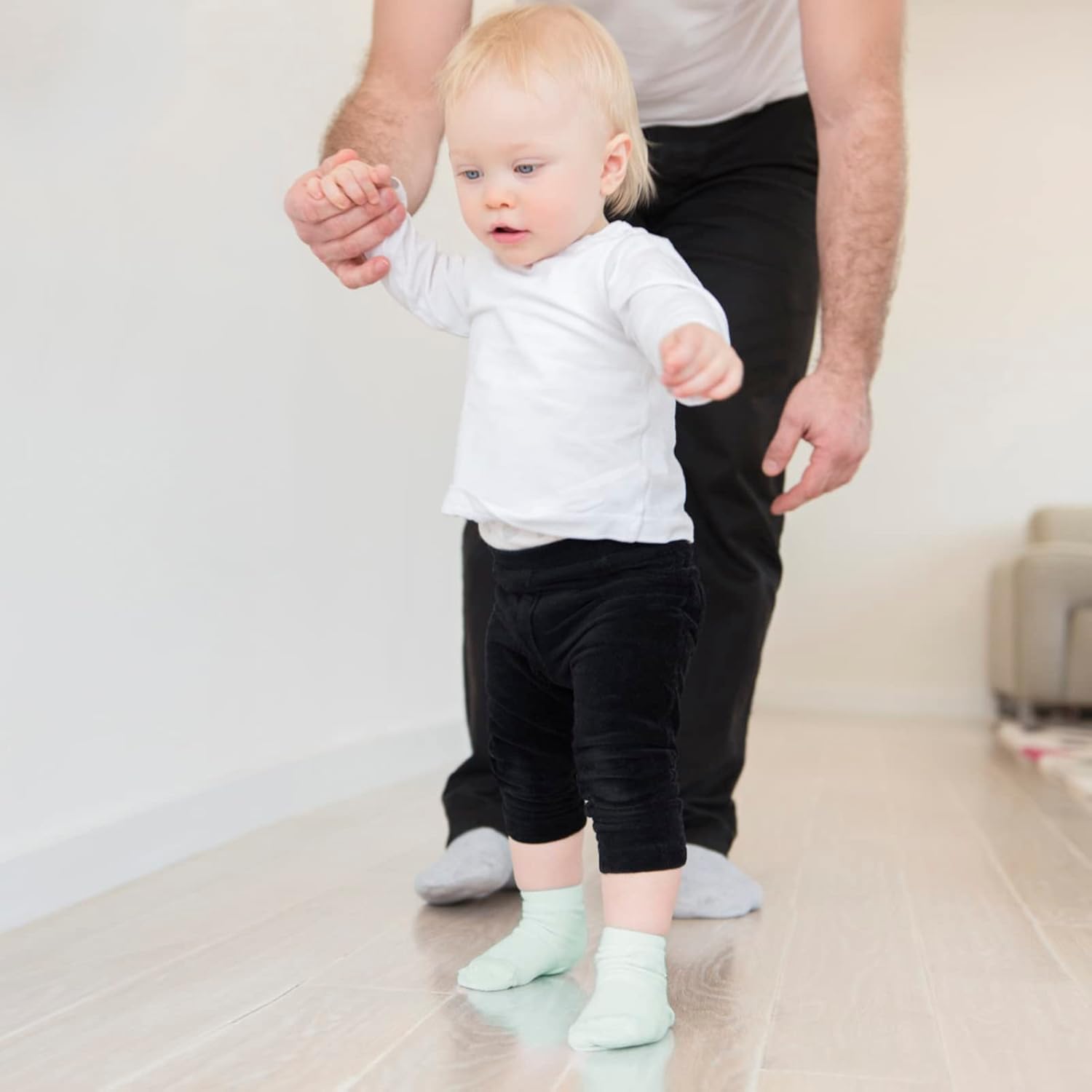 JAKIDAR Non-Slip Grip Socks for Baby Toddler