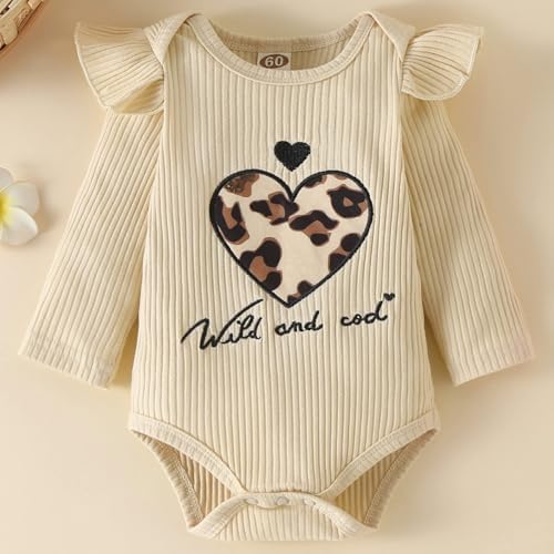 Fullfamous Baby Girls 3pc Frill Long Sleeve Romper and Pant Set