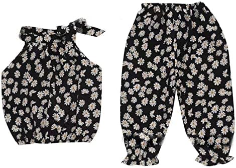 Floral Full-Print Baby Girl Summer Outfit Set