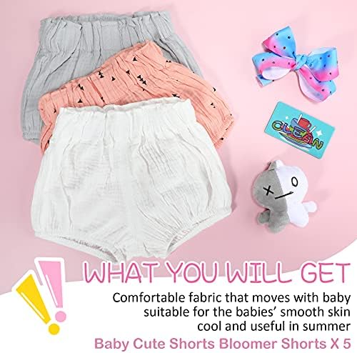 Sintege 5-Piece Summer Linen Bloomers for Kids Uns