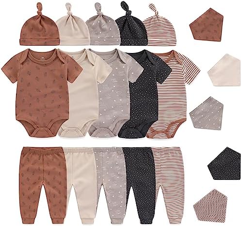 Ecojoy - A Unique 20-Piece Baby Romper Set for Boys Girls