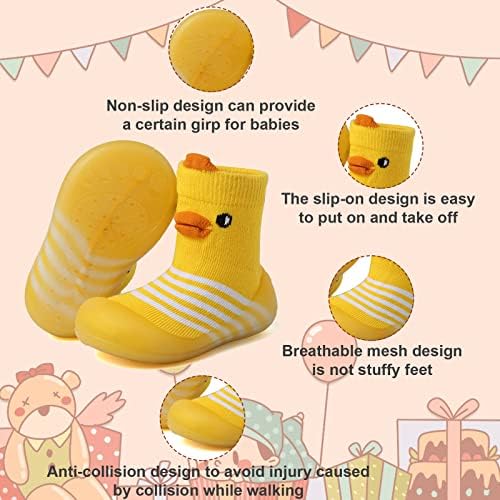 Chaoslook Baby Sock Shoes Non-Slip Anti-Collision Soft Rubber Sole Cartoon Design