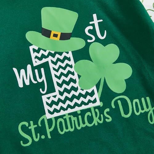 BemeyourBBs First St Patricks Day Baby Boy Outfit shamrock romper and pants set