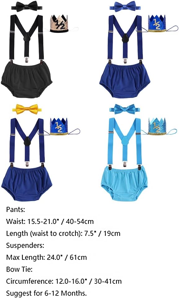 IBTOM CASTLE Baby Boy 12 Birthday Cake Smash Outfit