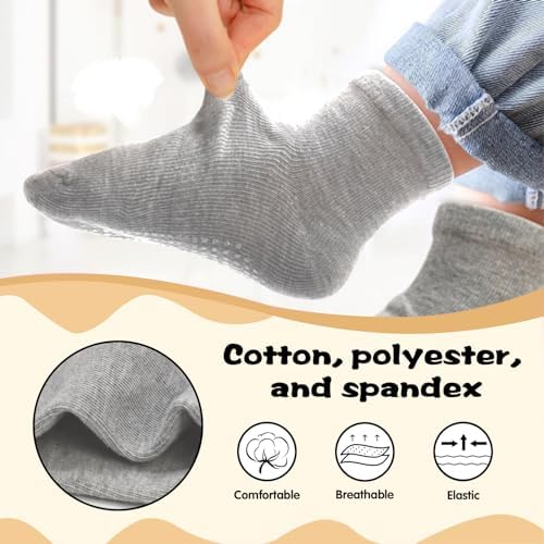 Non-Slip Grip Socks for Toddler Boys and Girls