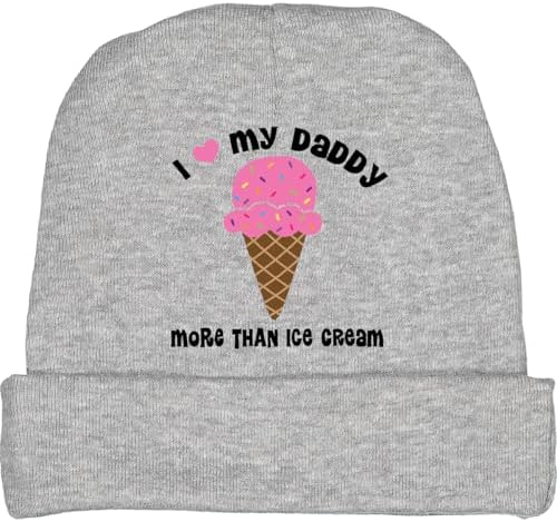 Warm Soft I Love Daddy More Than Ice Cream Baby Beanie