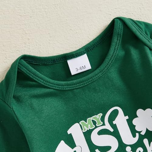 St Patricks Day Baby Boy Newborn ROMPER PANTS HAT 3-Pack Set