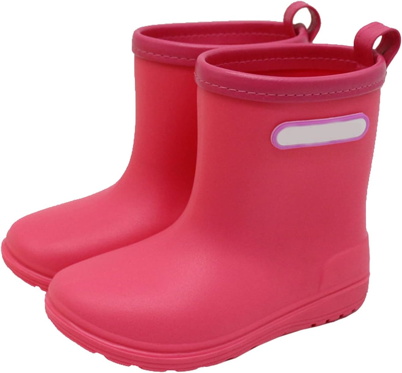 Rain Boots for Kids Lightweight Toddler rainboots with Easy-On Handles